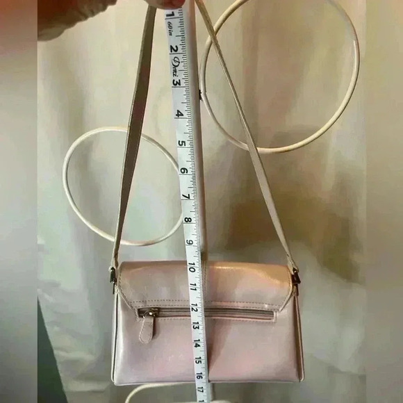 Liz Claiborne Leather Shoulder Bag Blush Pink - Picture 7 of 8